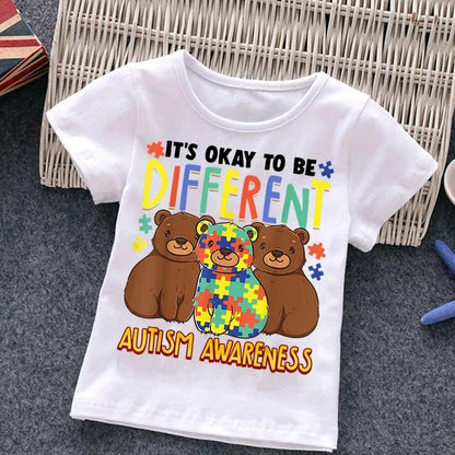 The Awareness Tee: Boys’ Autism Awareness Puzzle Graphic Top