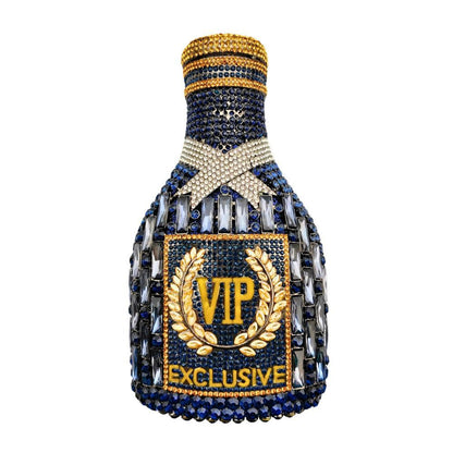 Champagne Bottle Diamond Hand Holding Dinner Bag