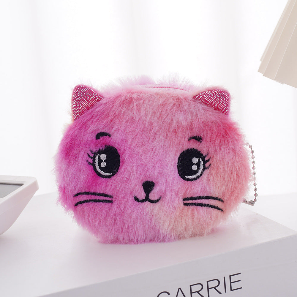 Plush Companion: Artisan Cartoon Plush Fabric Coin Purse