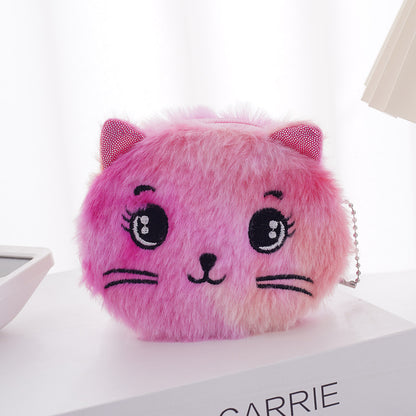 Plush Companion: Artisan Cartoon Plush Fabric Coin Purse