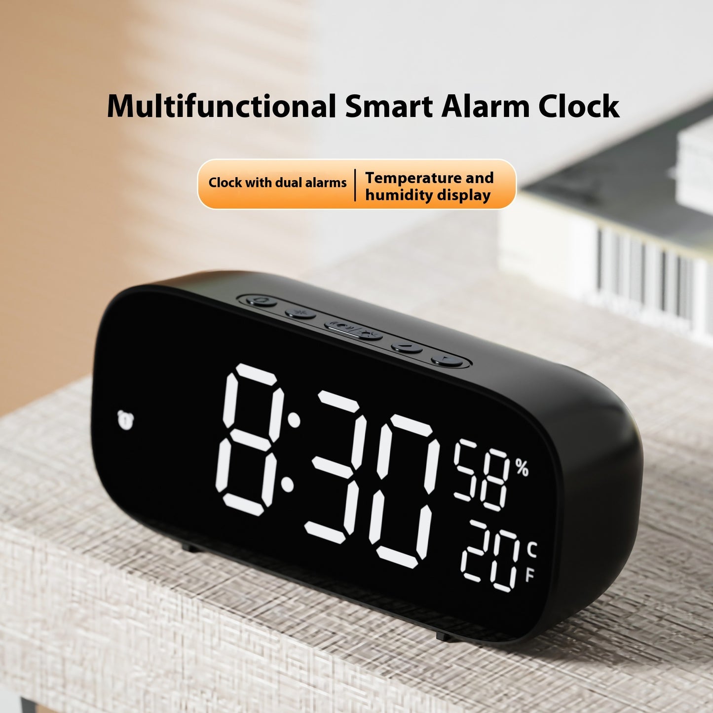 Digital Essence: Dual-Power Voice Controlled Minimalist Clock