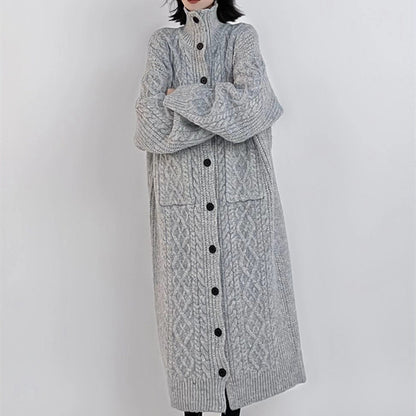 Sweater Women's Casual Knitted Cardigan Long-cut Coat