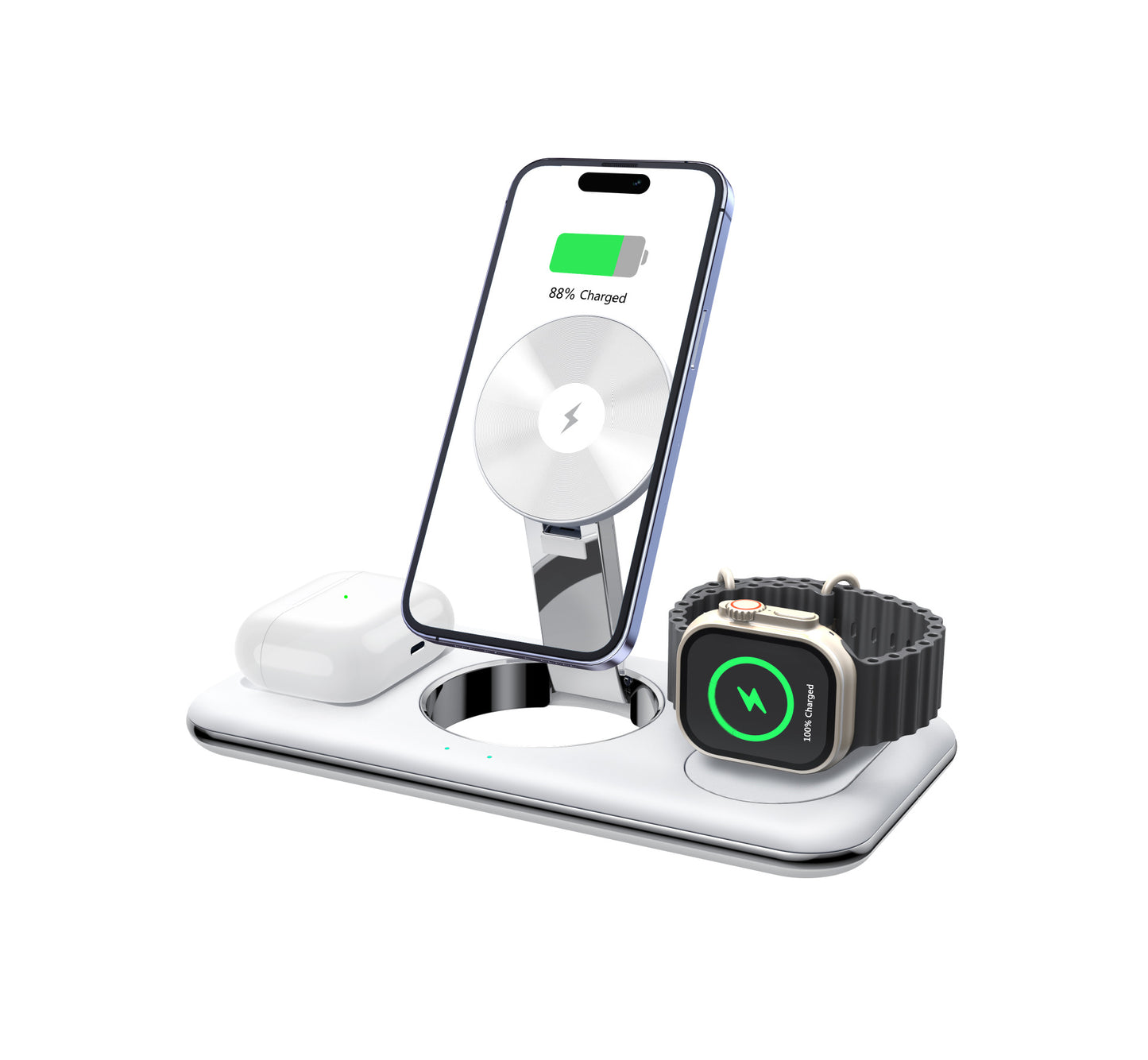 MagFold Desk: Adjustable Magnetic Charging Bracket & Desktop Dock