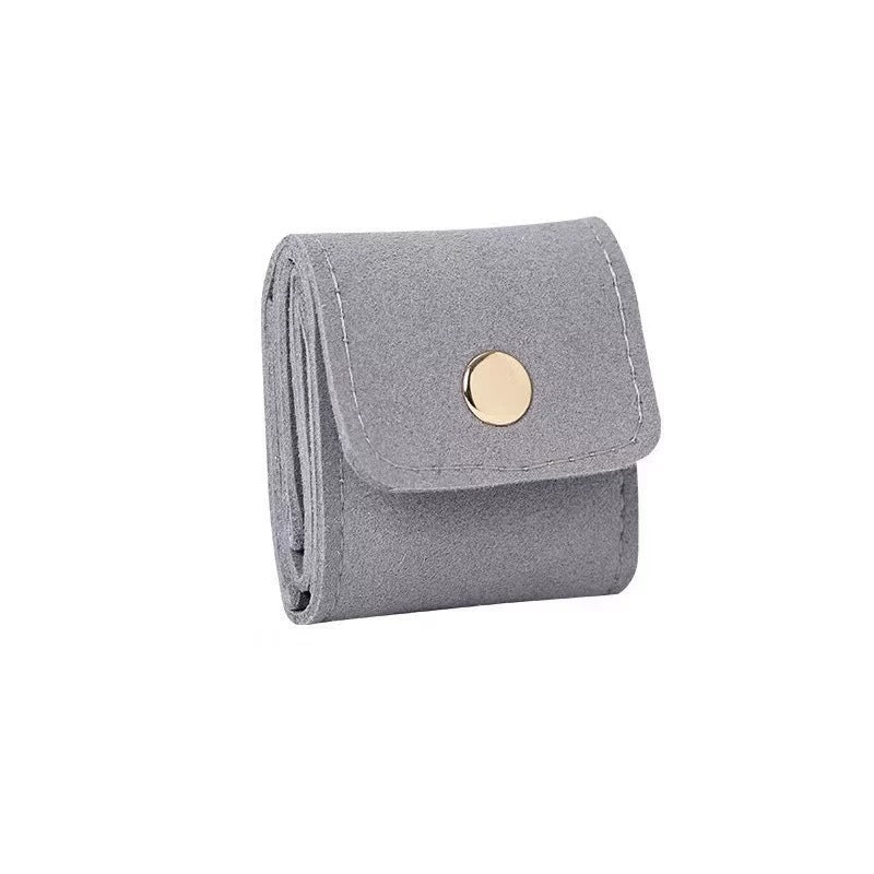 Simple And Convenient Grid Jewelry Mini Microfiber Ring Buggy Bag