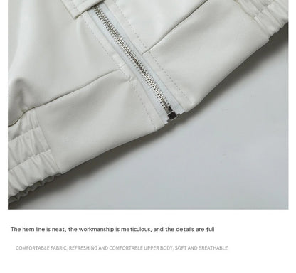 High Street Hot Sale PU Leather Jacket Coat Streetwise Luxury