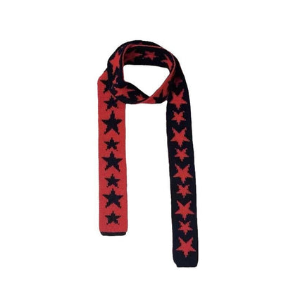 Fashion Casual All-match Five-pointed Star Knitted Women's Scarf