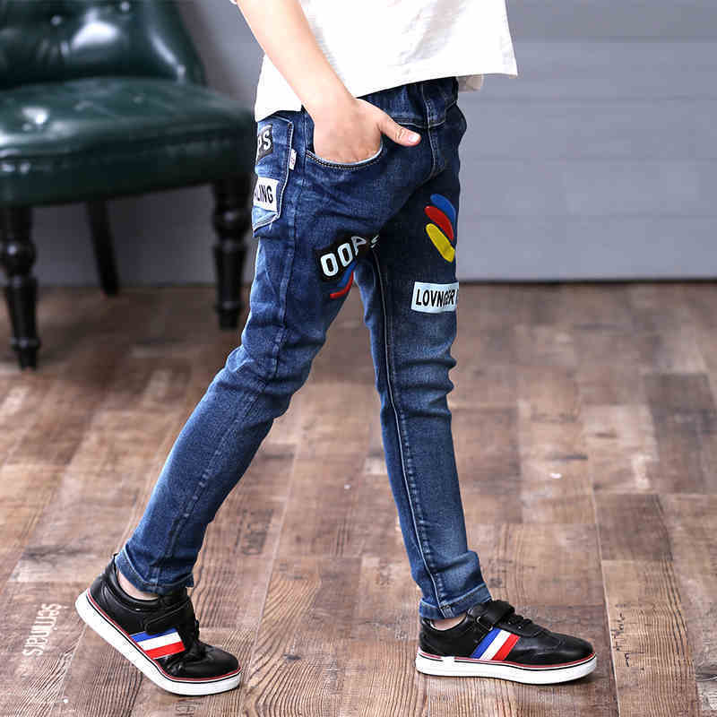 Boys Jeans Autumn Winter New One-Piece Velvet Luxe Insulation