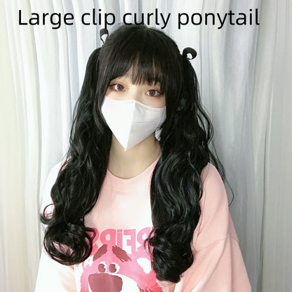 Big Hair Claws Wavy Women's Long Curly Hair High Ponytail Wig