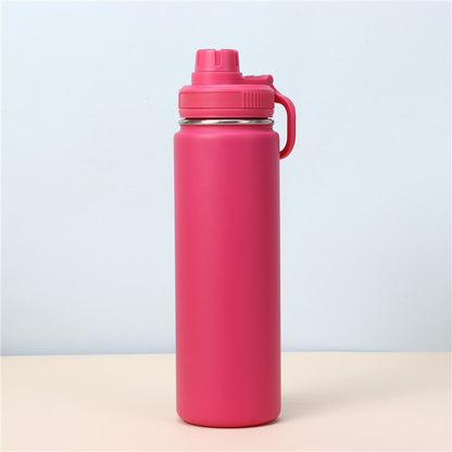 Dopamine Color Scheme Fitness Yoga Water Bottle 710ml Large Capacity Stainless Steel Portable Insulation