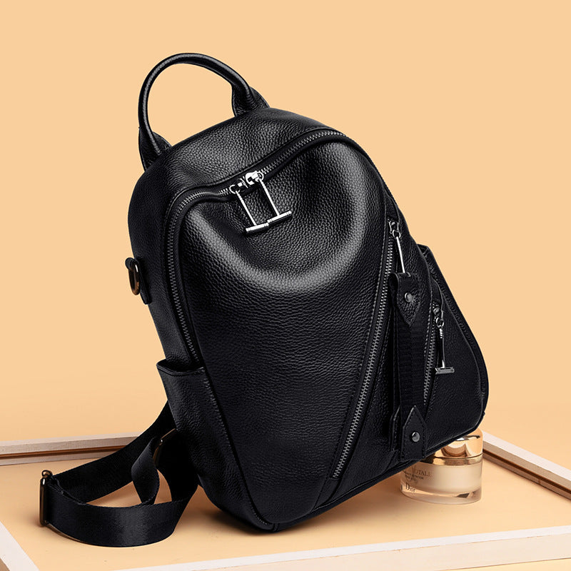 Fashion Women's Casual Genuine Leather Large-capacity Backpack