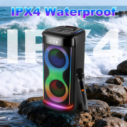 The Arena Pro: Party Speaker with LED & Wireless Mic