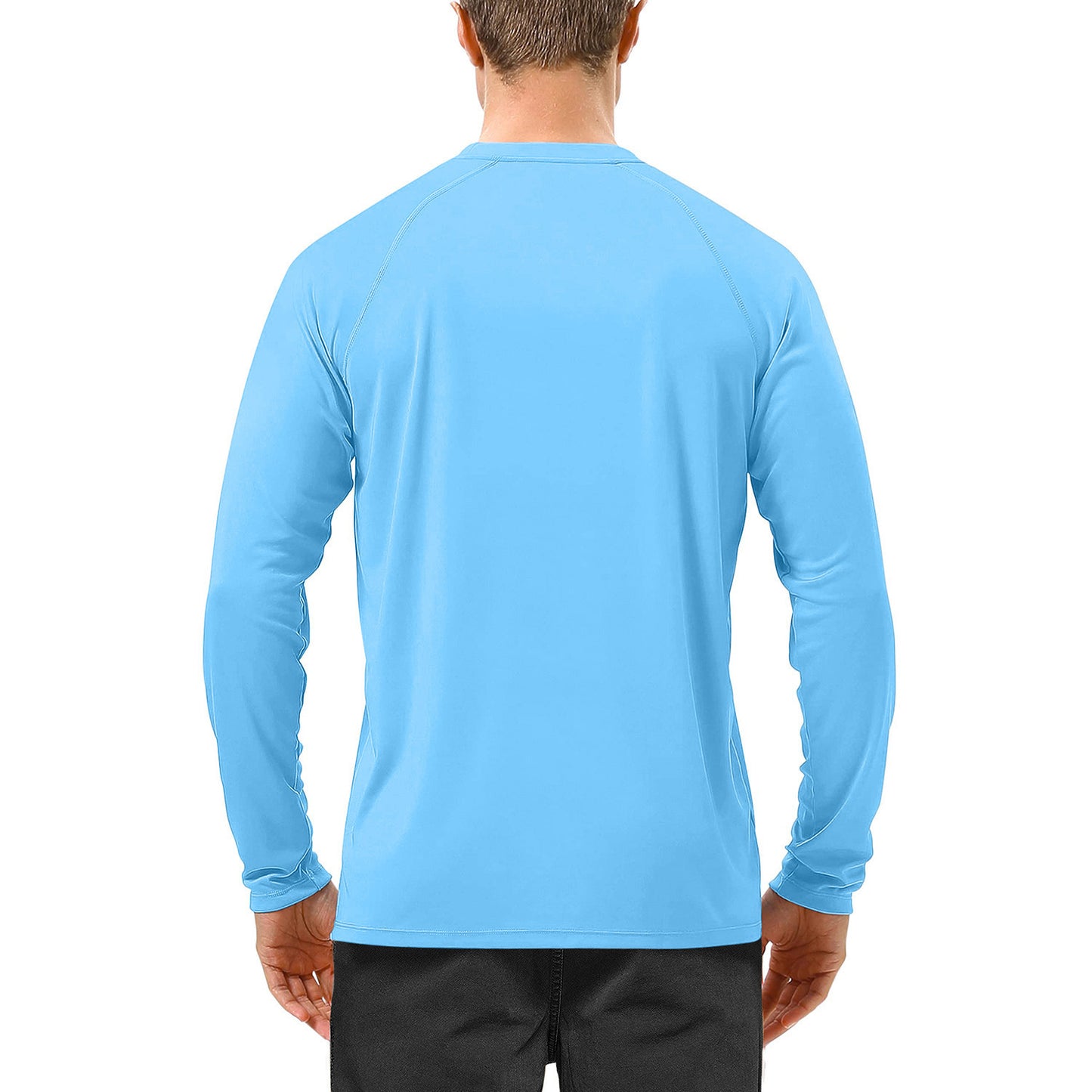 Quick-drying Solid Color Round Neck Sports Training Stretch Sun Protection Long Sleeve