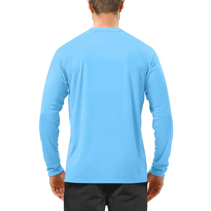 Quick-drying Solid Color Round Neck Sports Training Stretch Sun Protection Long Sleeve
