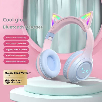KittyWave: Cute Cat Ear Wireless Bluetooth Headphones