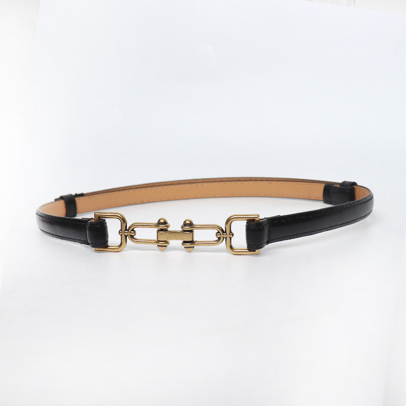 Punch-free Matte Buckle Adjustment Belt Women