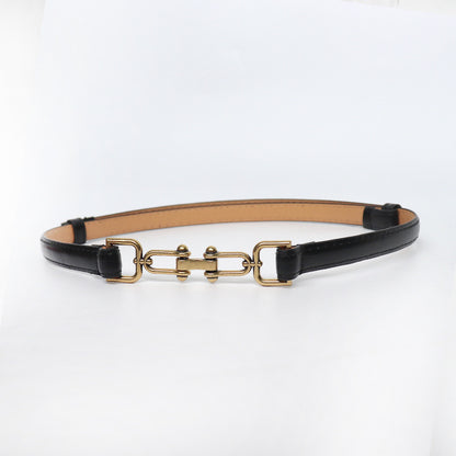 Punch-free Matte Buckle Adjustment Belt Women