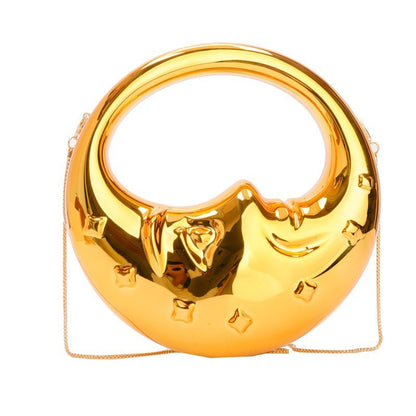 Women's Moon Handbag Niche Creative Shape Shoulder Messenger Bag