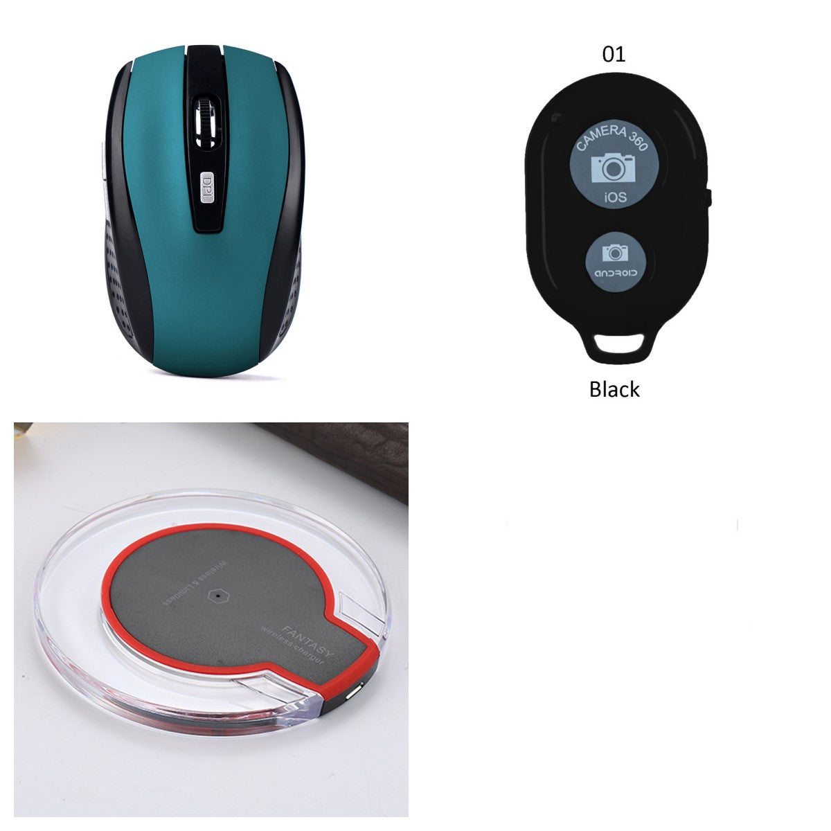 CrystalDock: Round Crystal Wireless Charging Dock with Receiver for Apple & Samsung