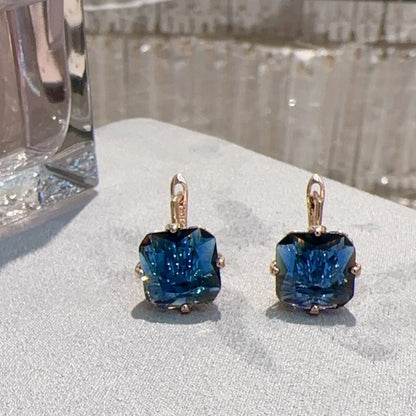 Ornament Sapphire Earrings And Necklace Set