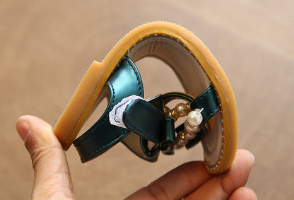 Girls' Summer New Princess Pearl Sandals