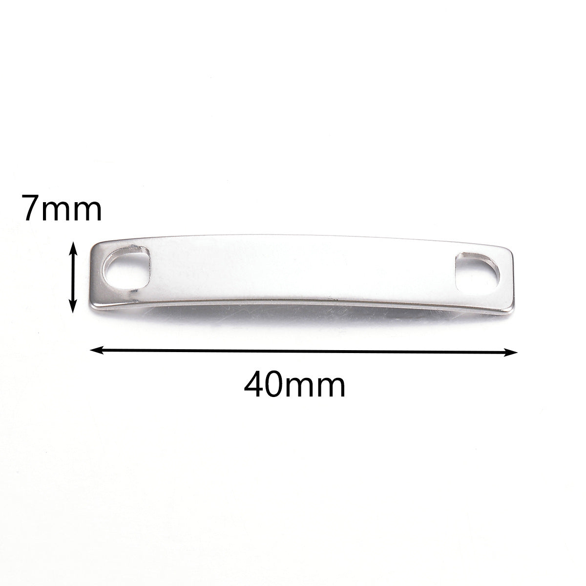 Stainless Steel Bracelet Connector Curved Plate