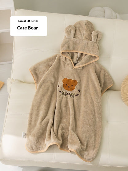 The Cartoon Cloak: Coral Fleece Wearable Bathrobe