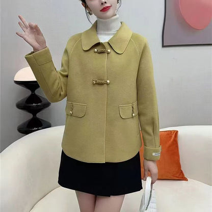 Women's Loose Large Size Autumn And Winter Thickening Double-sided Woolen New Coat