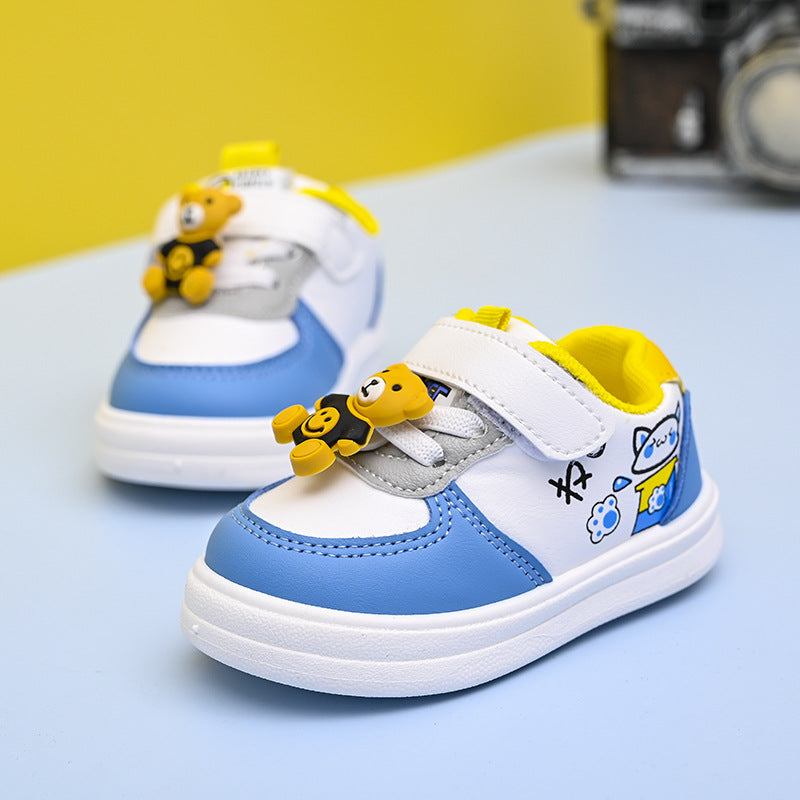 The Leather Surface: Children’s Leather-Surface Baby Toddler Sneakers