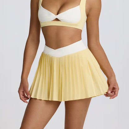 Quick-drying Slim Fit Golf Skirt With Safety Pants Fitness