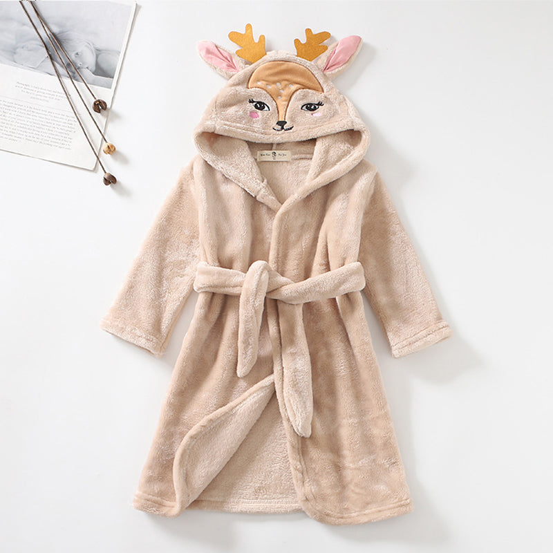 The Enchanted Hood: Girls’ Flannel Lace-Up Bathrobe