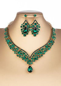 X001 Gold Green Necklace