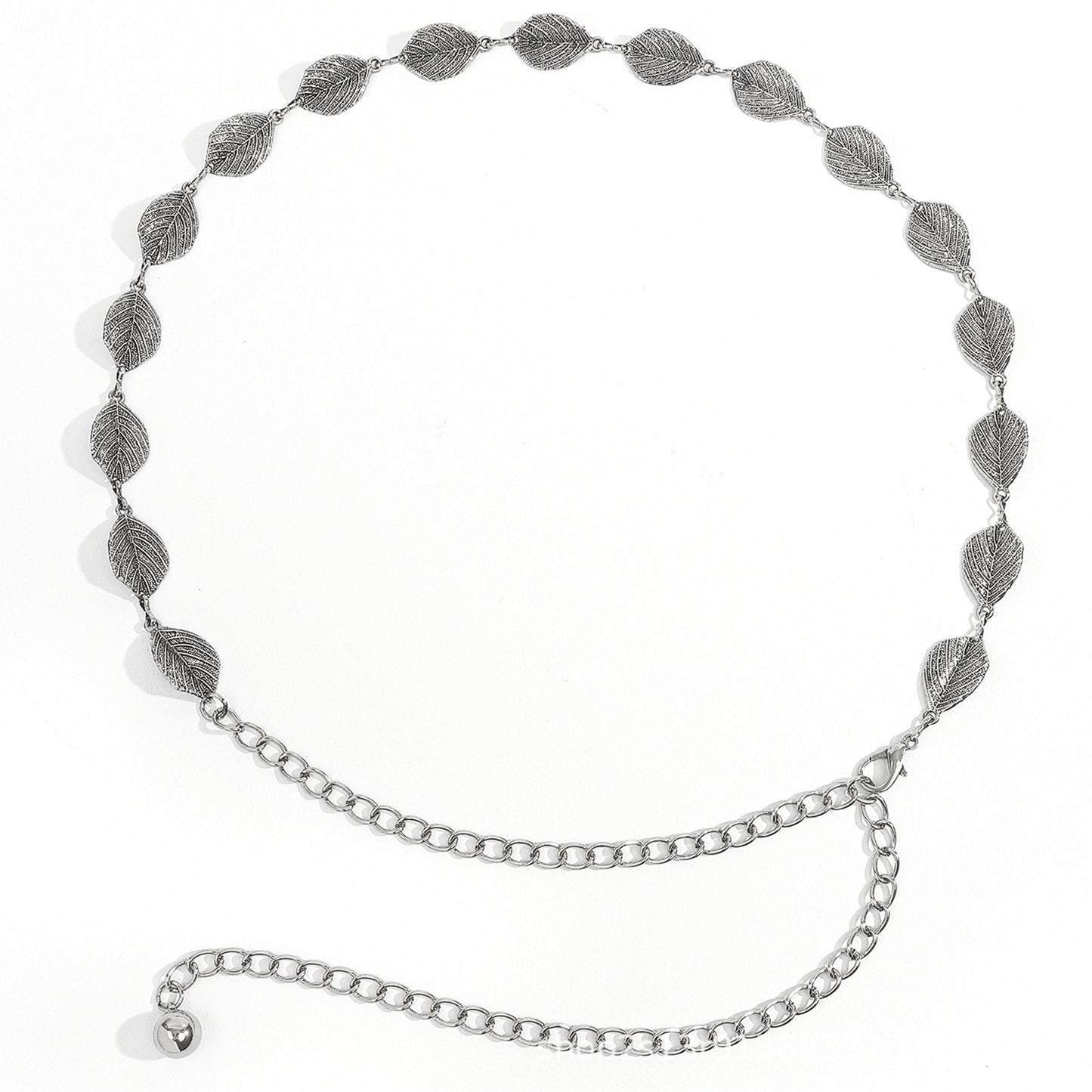 Leaf Style Waist Chain Retro Paired With Denim Skirt And Pants