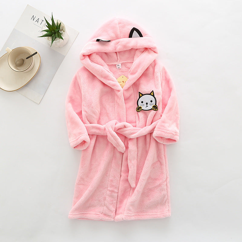 The Hooded Flannel: Boys’ Home Wear Bathrobe