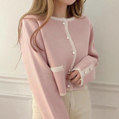 Single-breasted Knitted Cardigan Women Coat