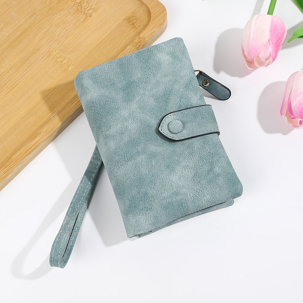 Short Korean Version PU Soft Leather Off Multi-slot Wallet And Coin Purse