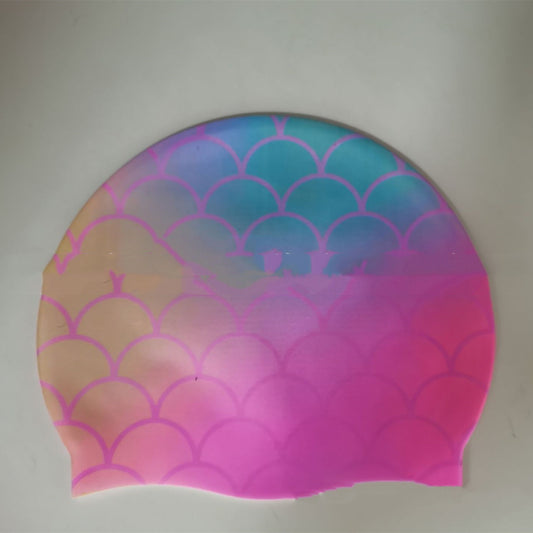 Swimming Cap Silk Screen Pattern Waterproof