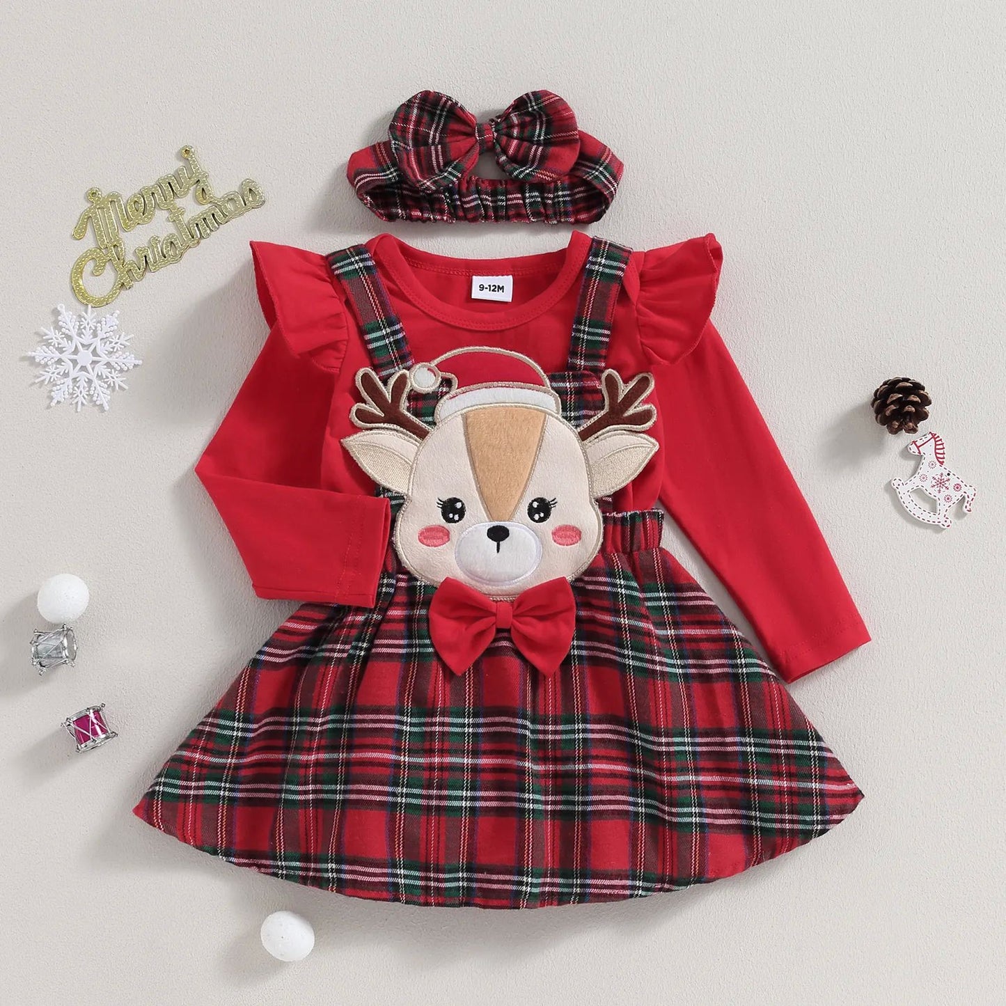 The First Noel: Christmas Newborn Girl Clothing Set