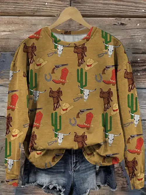 Fashion Casual Printed Long Sleeve Women