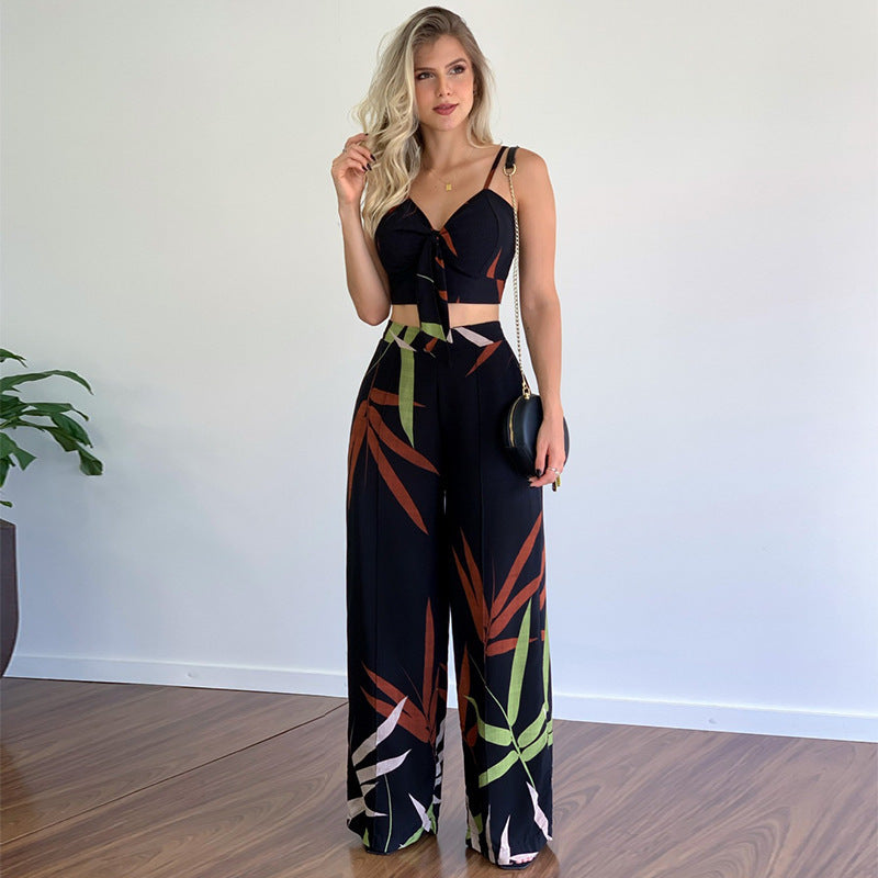 Printed Casual Pants Set For Women