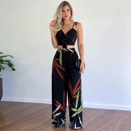 Printed Casual Pants Set For Women