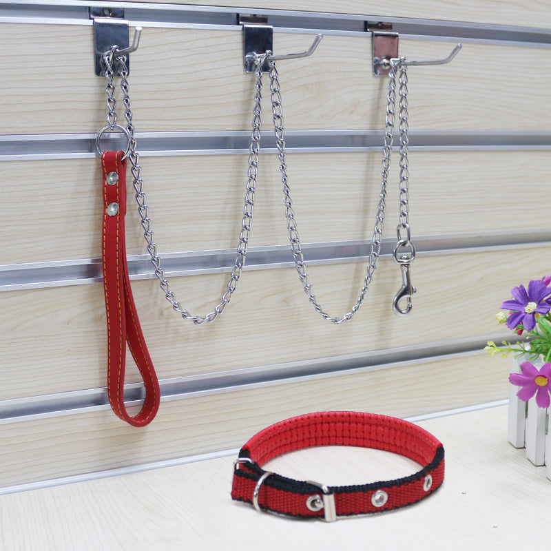 Dog Traction Iron Chain PU Handle Metal Chain