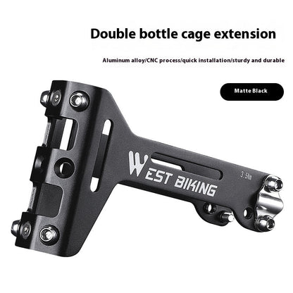 Double Bracket: Bicycle Water Bottle Cage Extension