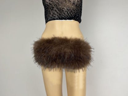 Fur Belt Retro Easy Matching Plush Waist Chain Waist Seal Waist Decorations