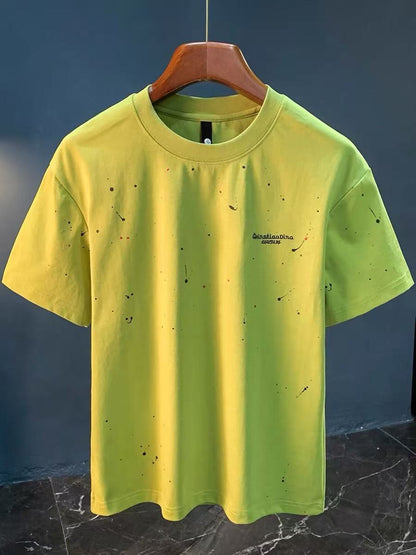 Trendy Splash-ink T-shirt Short-sleeved Men