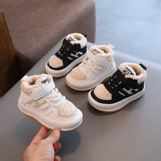 Lamb Wool Non-slip Girls' Cotton Shoes