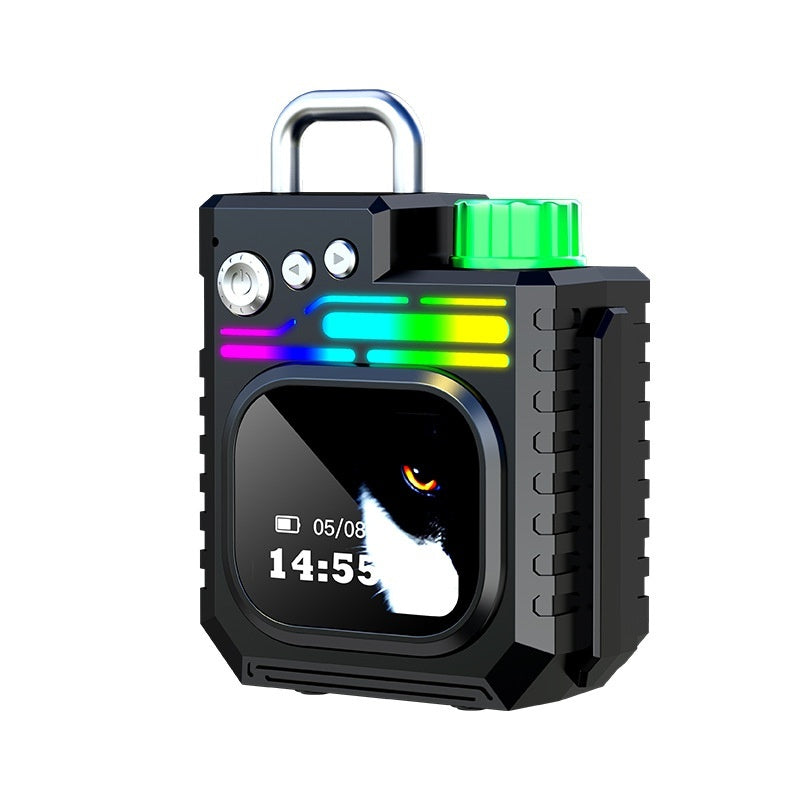 Outdoor Portable Subwoofer Multi-function Color Screen Weather Clock Gift Smart Speaker