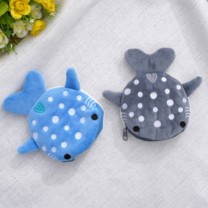 Shark Pendant: Plush Shark Coin Purse with Cartoon Pendant