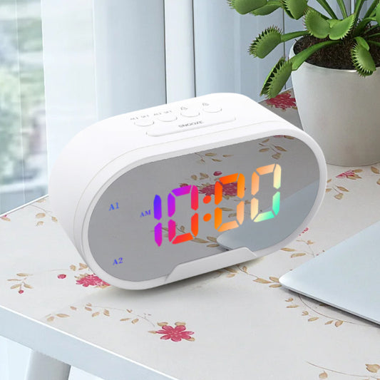 Cross-border New Arrival Large Screen Colorful Digital Display Clock Multi-functional Desktop Smart Alarm Clock