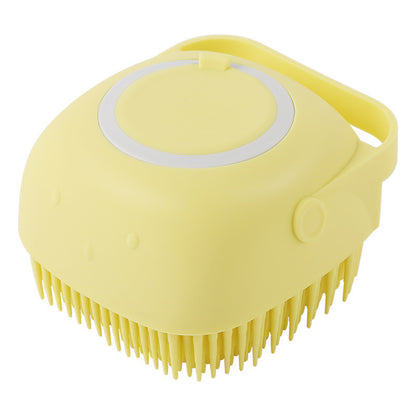 Silicone Pet Bathing & Massage Glove | Shampoo Dispensing Grooming Brush for Dogs & Cats