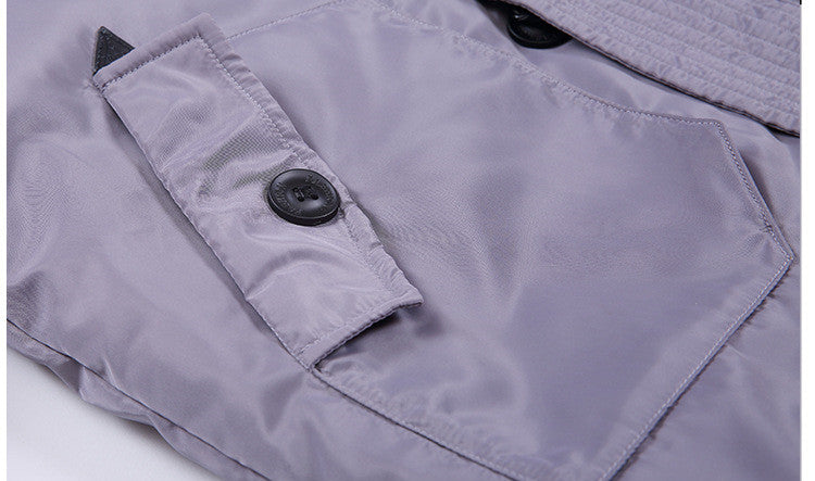 The Arctic Duck: Mid-Length White Duck Down Hooded Jacket